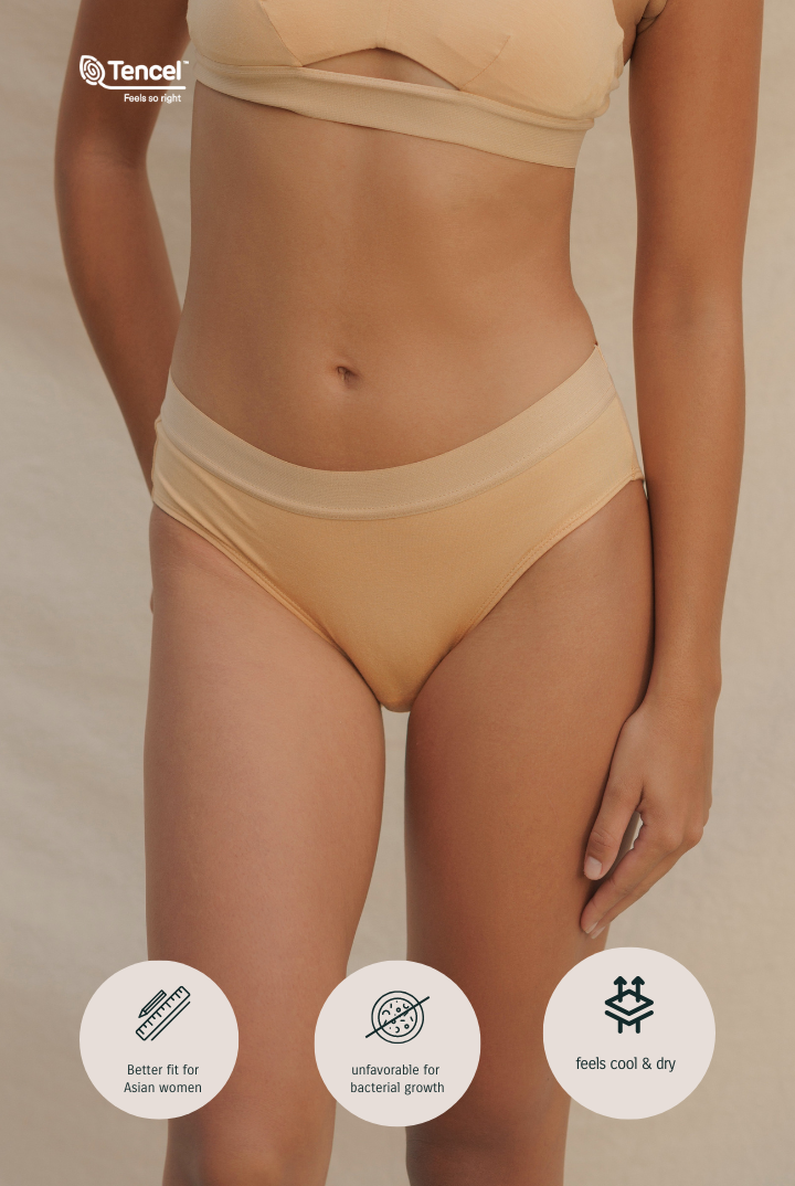 Lobi Tencel Panty 4 Packs in Beige