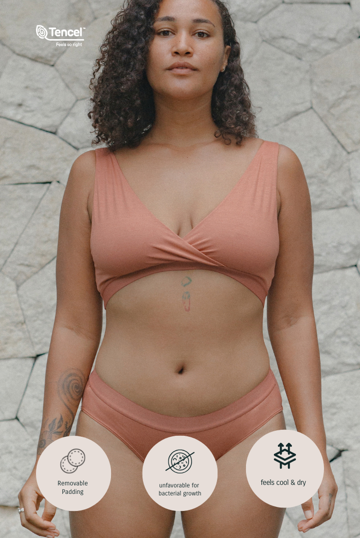 Cita Padded Bralette 2 Packs in Rosewood