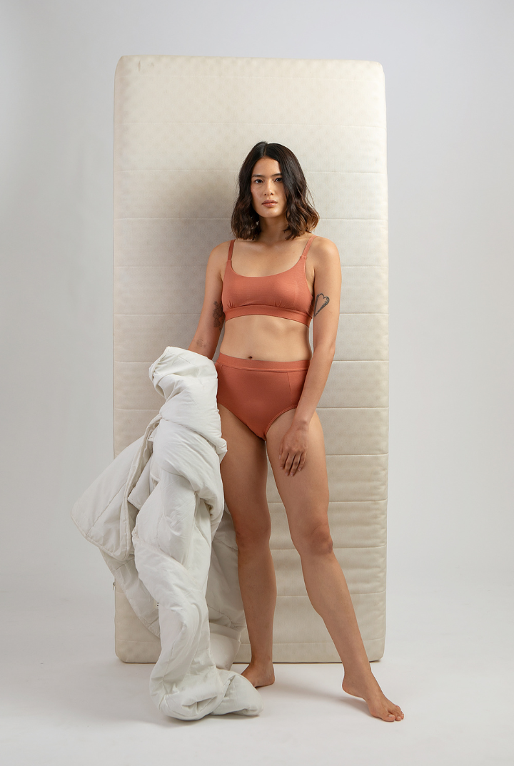 Anaya Scoop Padded Bralette in Rosewood