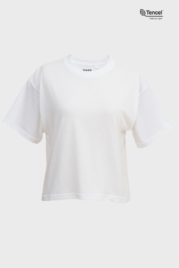 Baia Cropped T-shirt in White