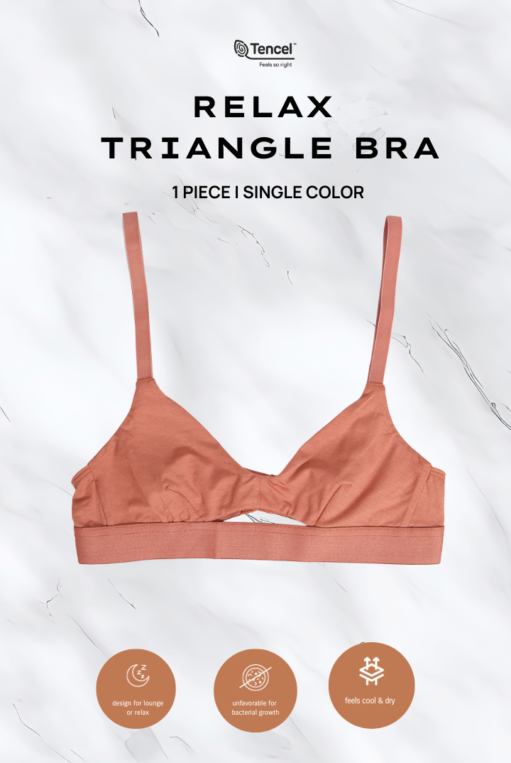 Padma Tencel Triangle Bra in Rosewood