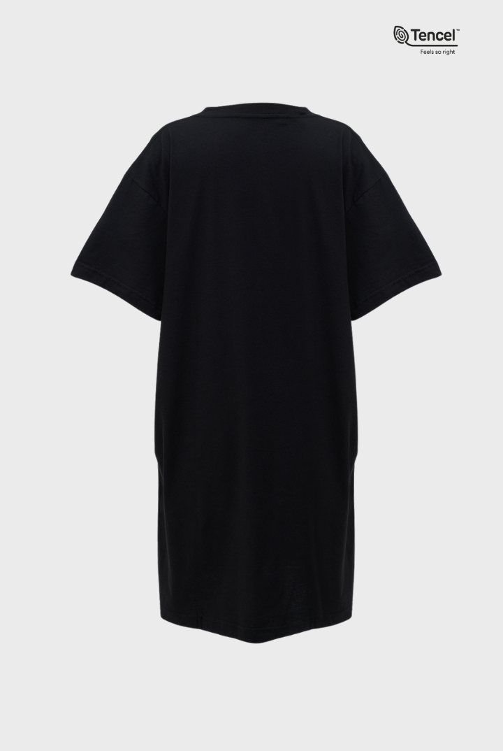 Maro T-Shirt Dress in Black