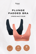 Kemala Plunge Padded Bra 2 Packs in Mix Color