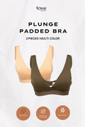 Kemala Plunge Padded Bra 2 Packs in Mix Color 2