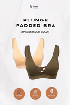 Kemala Plunge Padded Bra 2 Packs in Mix Color 2
