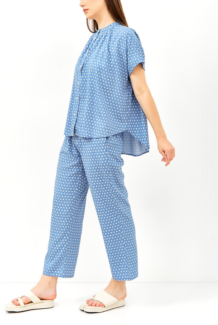 Toba Pajama Top in Sky Bijou