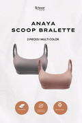Anaya Scoop Padded Bralette 2 Packs in Mix Color