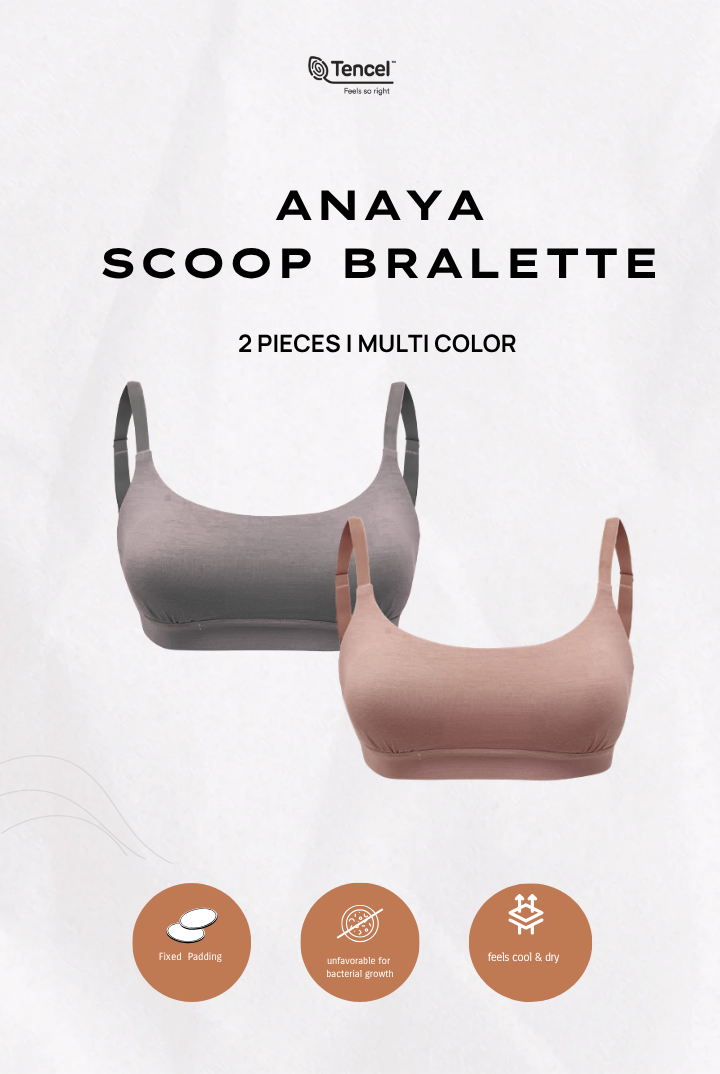 Anaya Scoop Padded Bralette 2 Packs in Mix Color