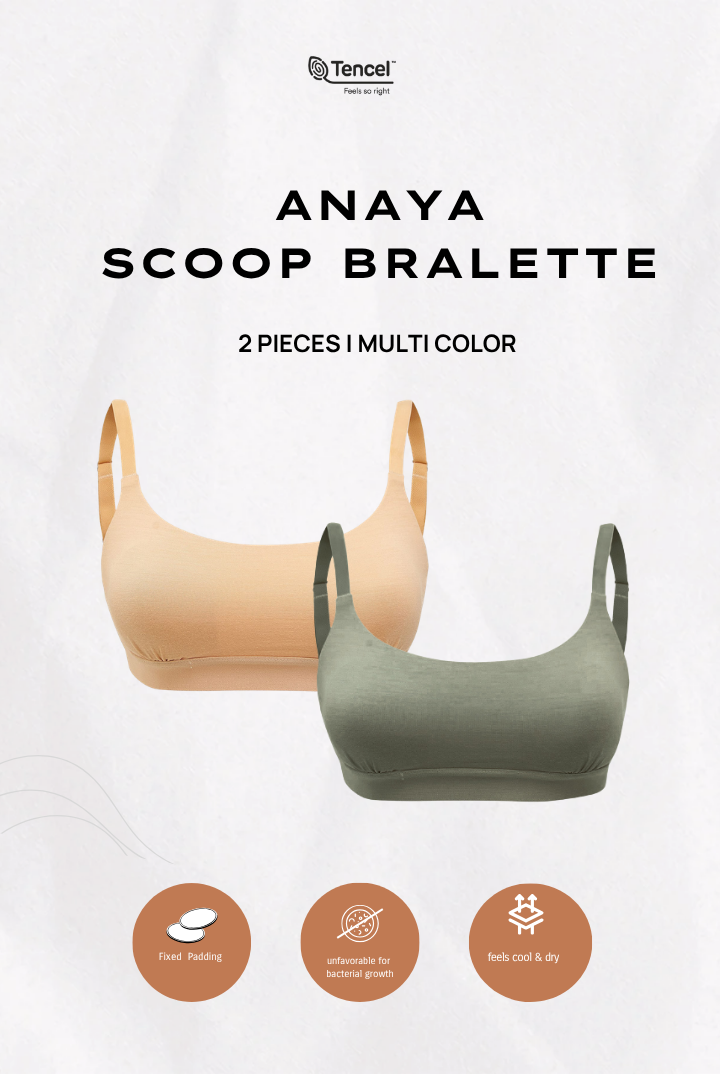 Anaya Scoop Padded Bralette 2 Packs in Mix Color 2