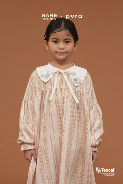 Liran Kids Babydoll Dress in Sand Woven