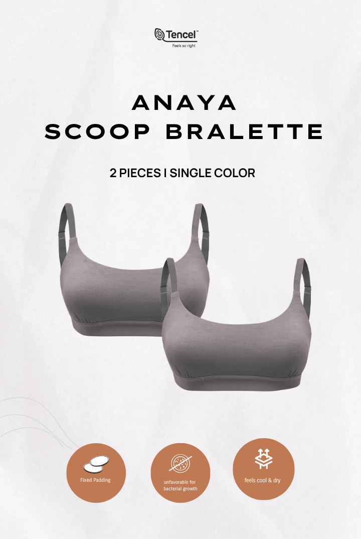 Anaya Scoop Padded Tencel Bralette 2 Packs