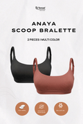 Anaya Scoop Padded Bralette 2 Packs in Mix Color