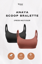 Anaya Scoop Padded Bralette 2 Packs in Mix Color