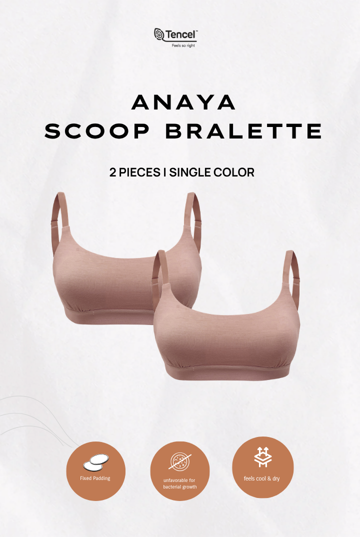 Anaya Scoop Padded Tencel Bralette 2 Packs