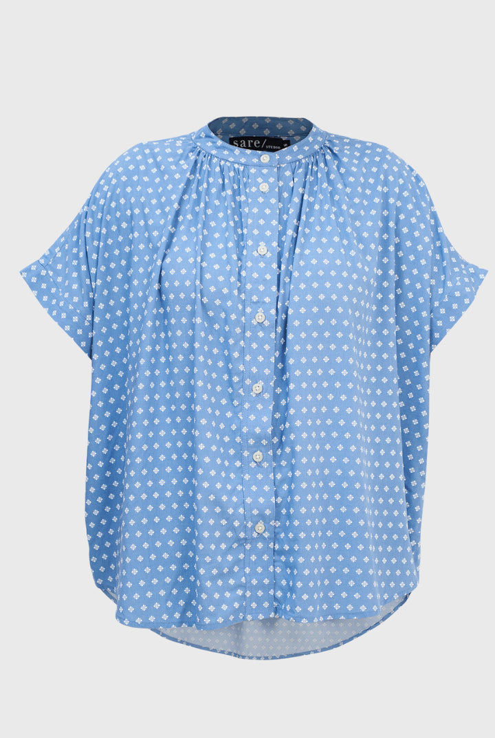 Toba Pajama Top in Sky Bijou