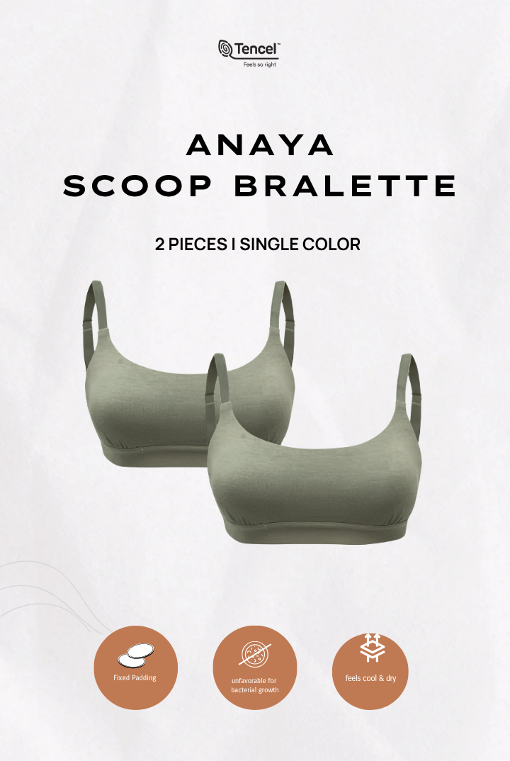Anaya Scoop Padded Tencel Bralette 2 Packs