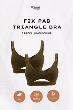 Padma Padded Tencel Triangle Bra 2 Packs