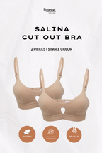 Salina Cut Out Padded Bra 2 Packs