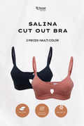 Salina Cut Out Padded Bra 2 Packs in Mix Color