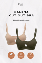 Salina Cut Out Padded Bra 2 Packs in Mix Color 2