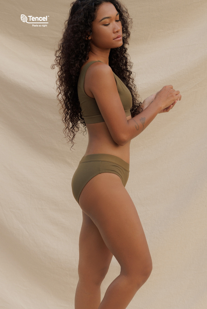 Lobi Tencel Panty 4 Packs in Dark Olive