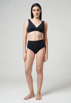 Tara High Waist Brief Panty 4 Packs in Black