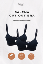 Salina Cut Out Padded Bra 2 Packs