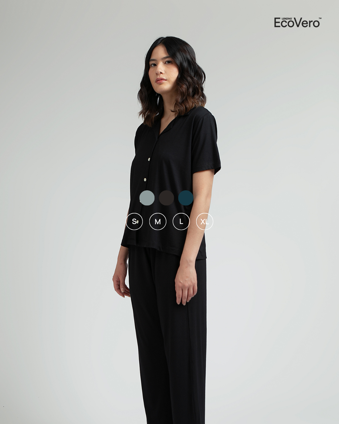 Subi Women Pajama Set in Black