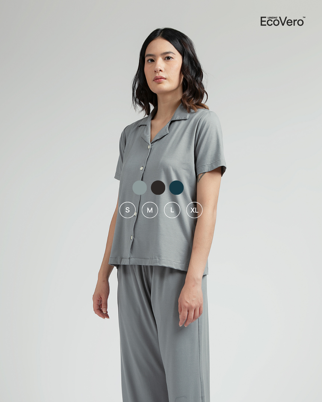 Subi Women Pajama Set in Grey