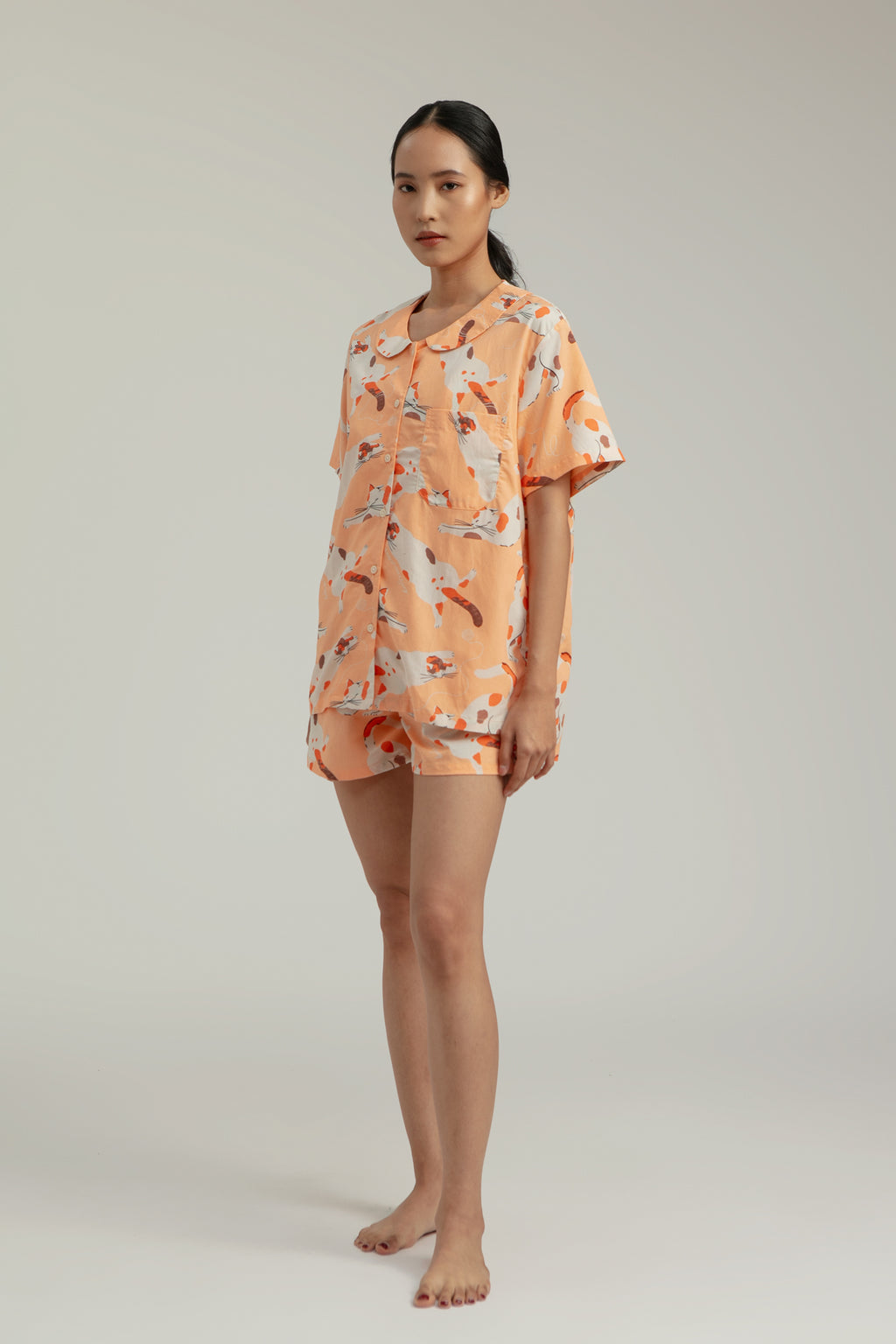 Manna Pajama Top in Peach Gembul