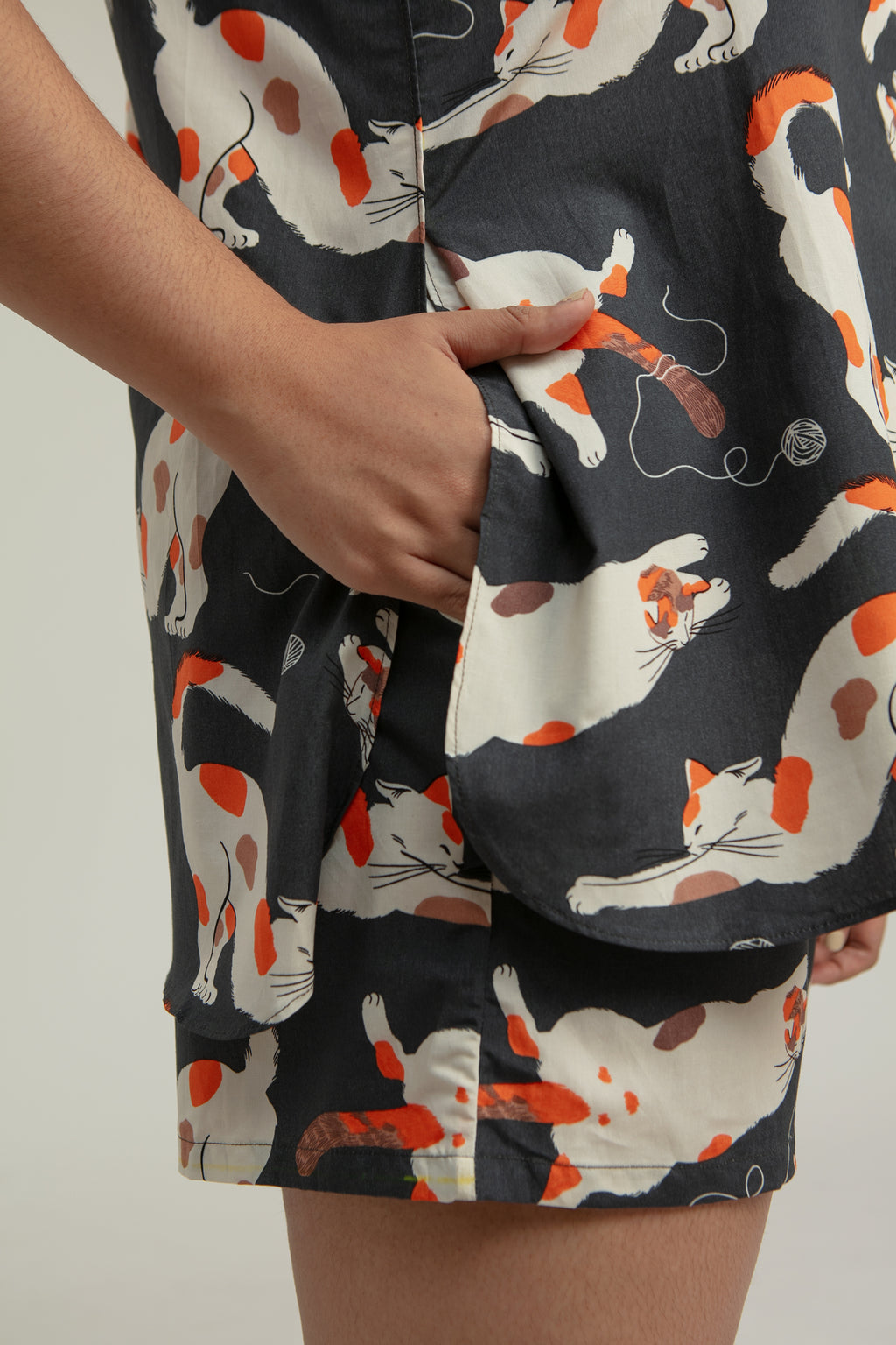 Mariri Pajama Shorts in Grey Gembul