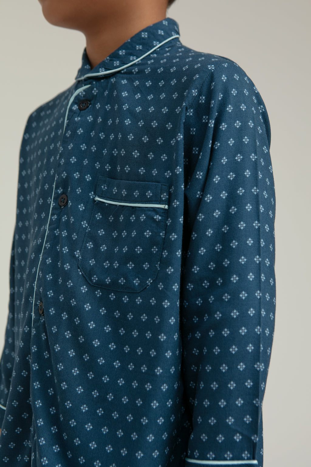 Praya Parigi Kids Long Sleeve Set in Navy Bijou