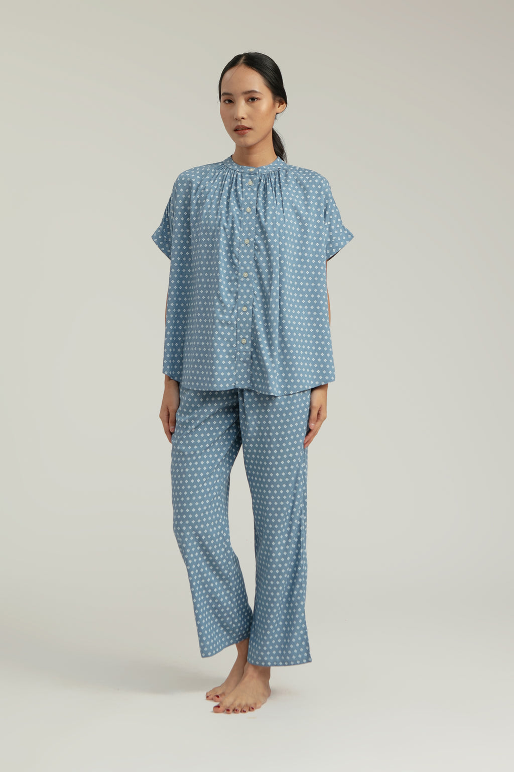 Toba Pajama Top in Sky Bijou
