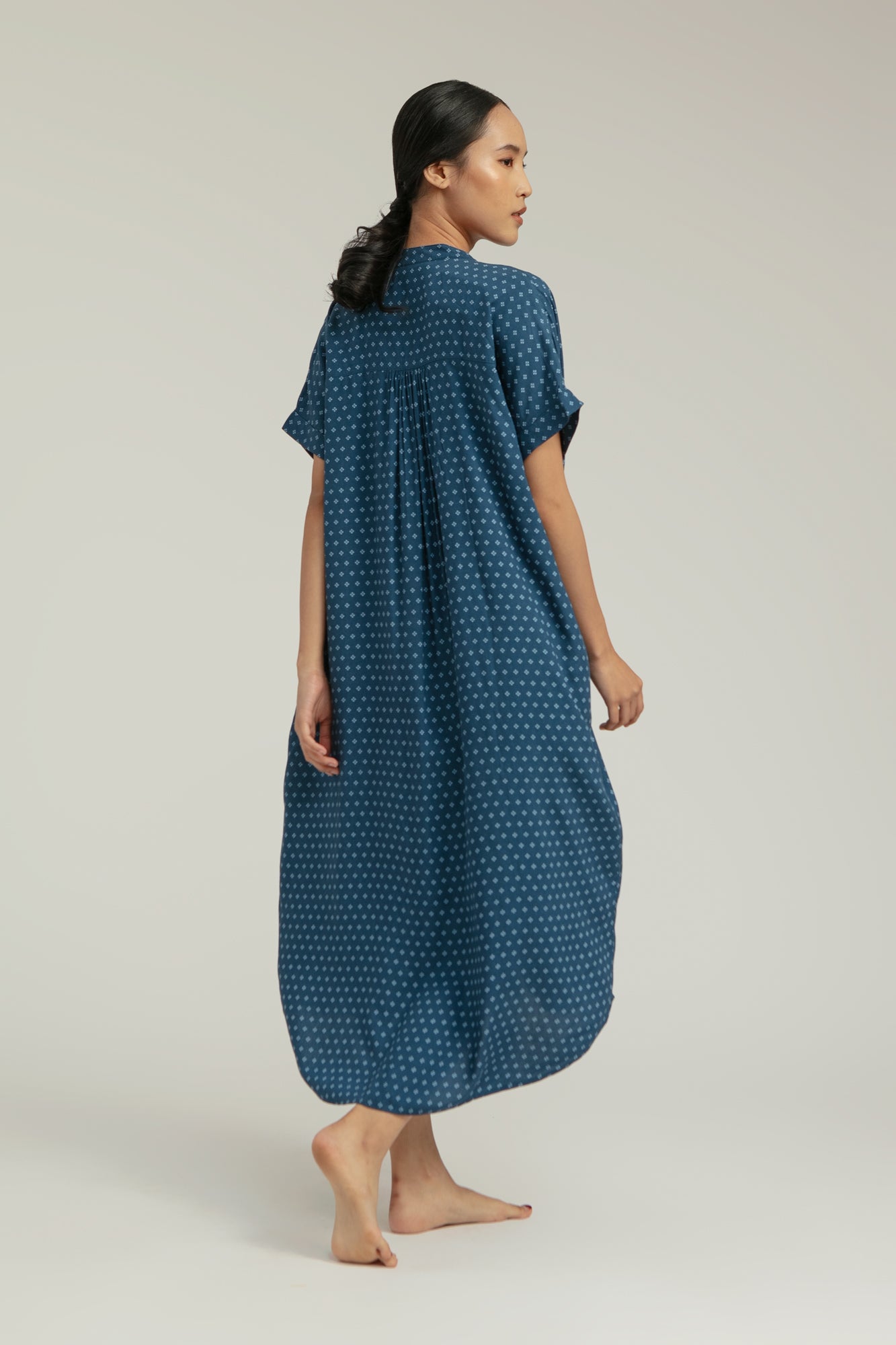 Obi Loose Dress in Navy Bijou