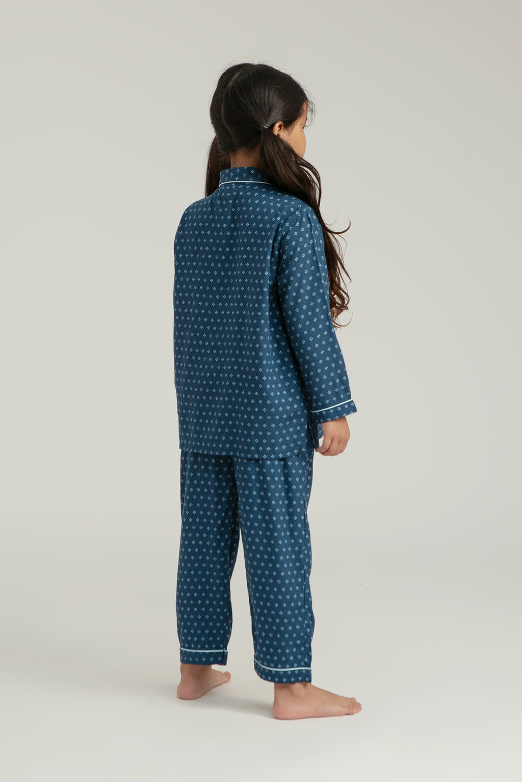 Praya Parigi Kids Long Sleeve Set in Navy Bijou