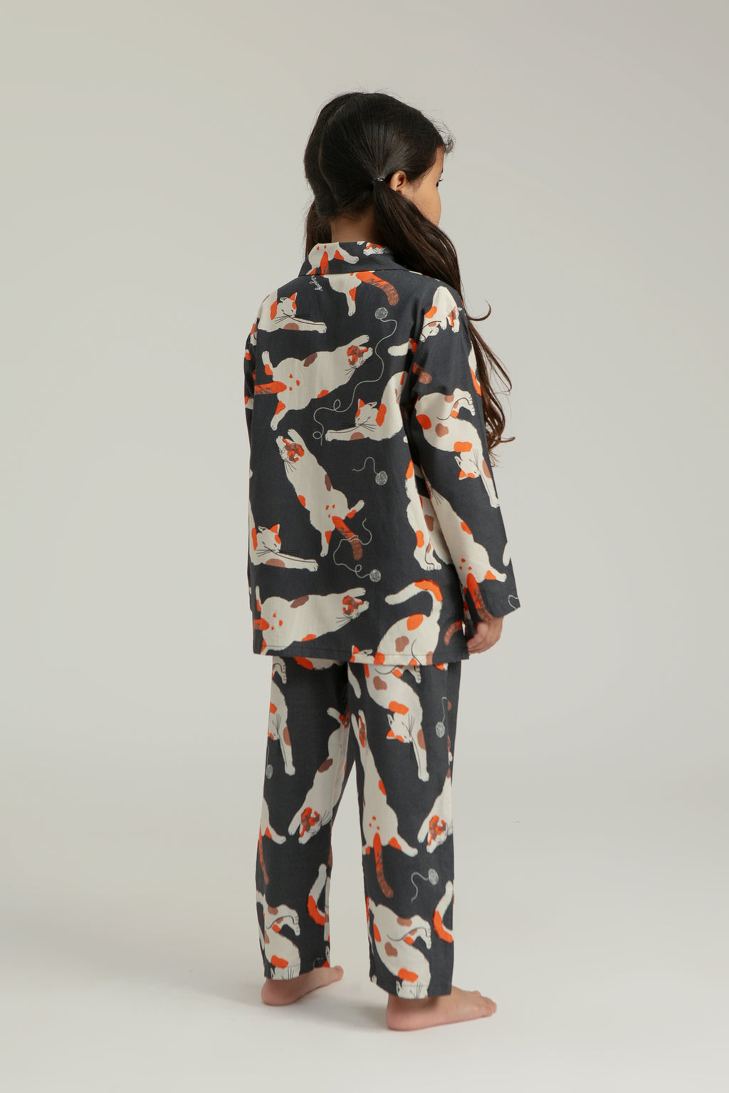 Praya Parigi Kids Long Sleeve Set in Grey Gembul