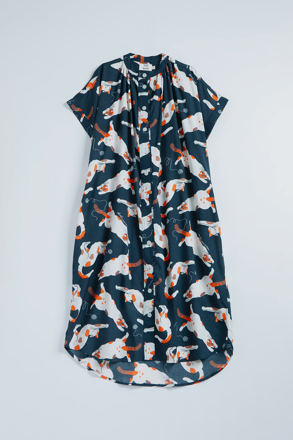 Obi Loose Dress in Grey Gembul