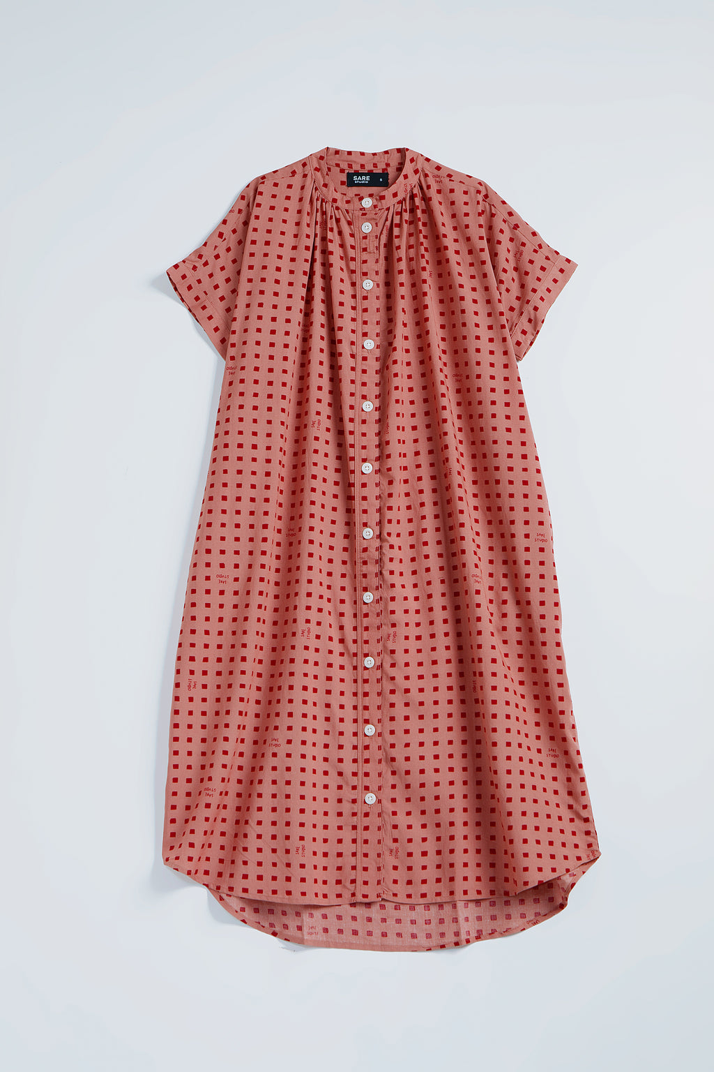 Obi Loose Dress in Rosewood Dadu