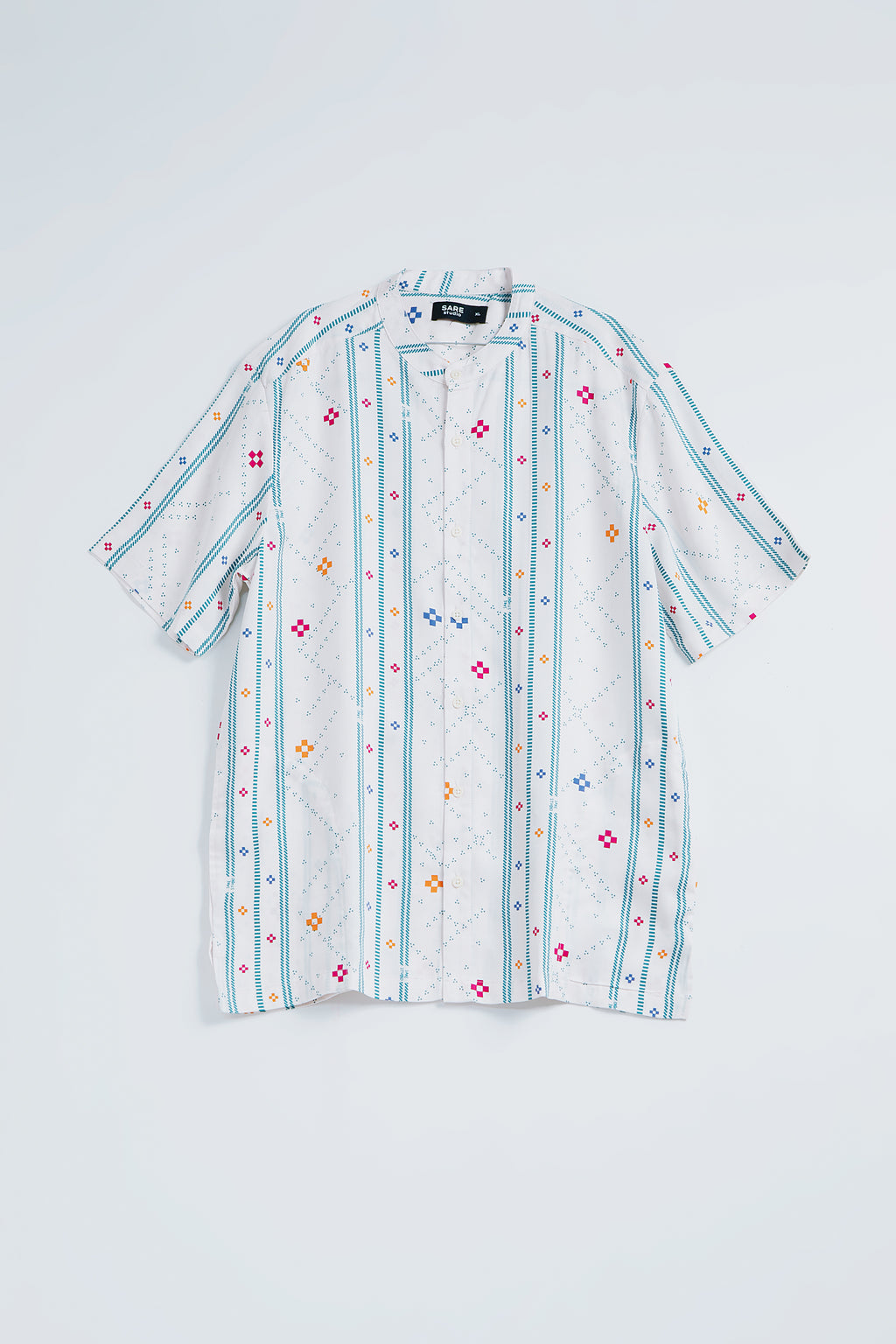 Paso Stand Collar Shirt in Bone Bajamba