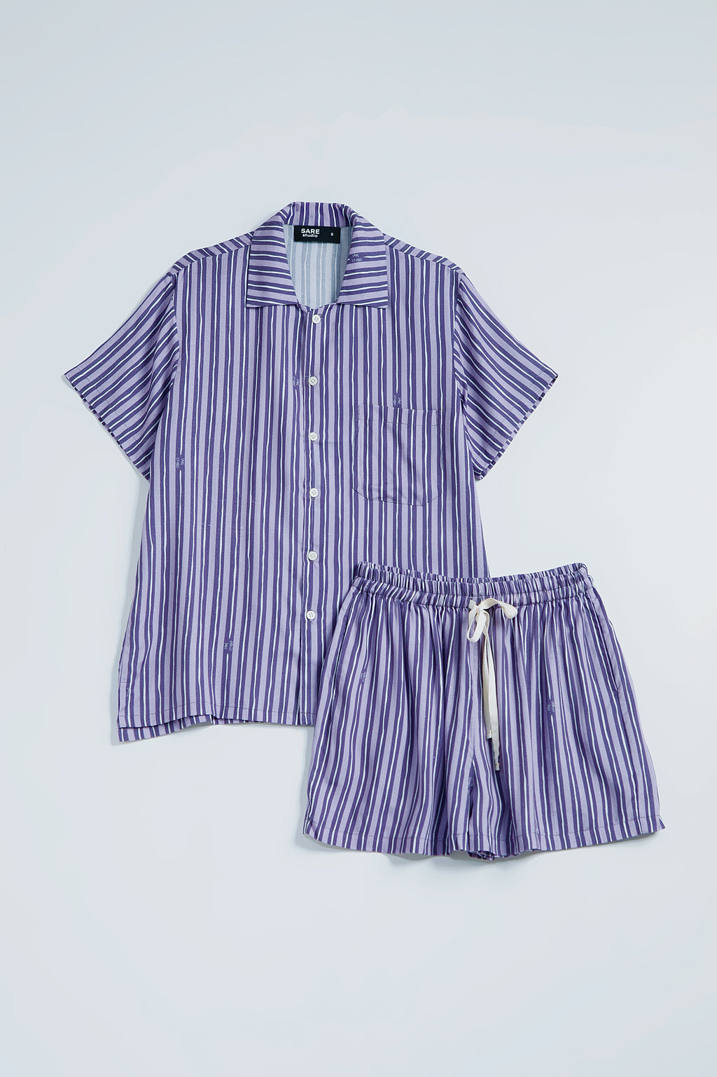 Manggis Pajama Set in Lilac Salur