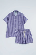 Manggis Pajama Set in Lilac Salur