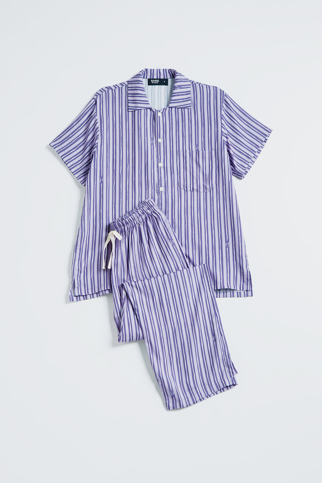 Kasturi Pajama Set in Lilac Salur
