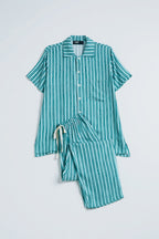 Kasturi Pajama Set in Ocean Salur