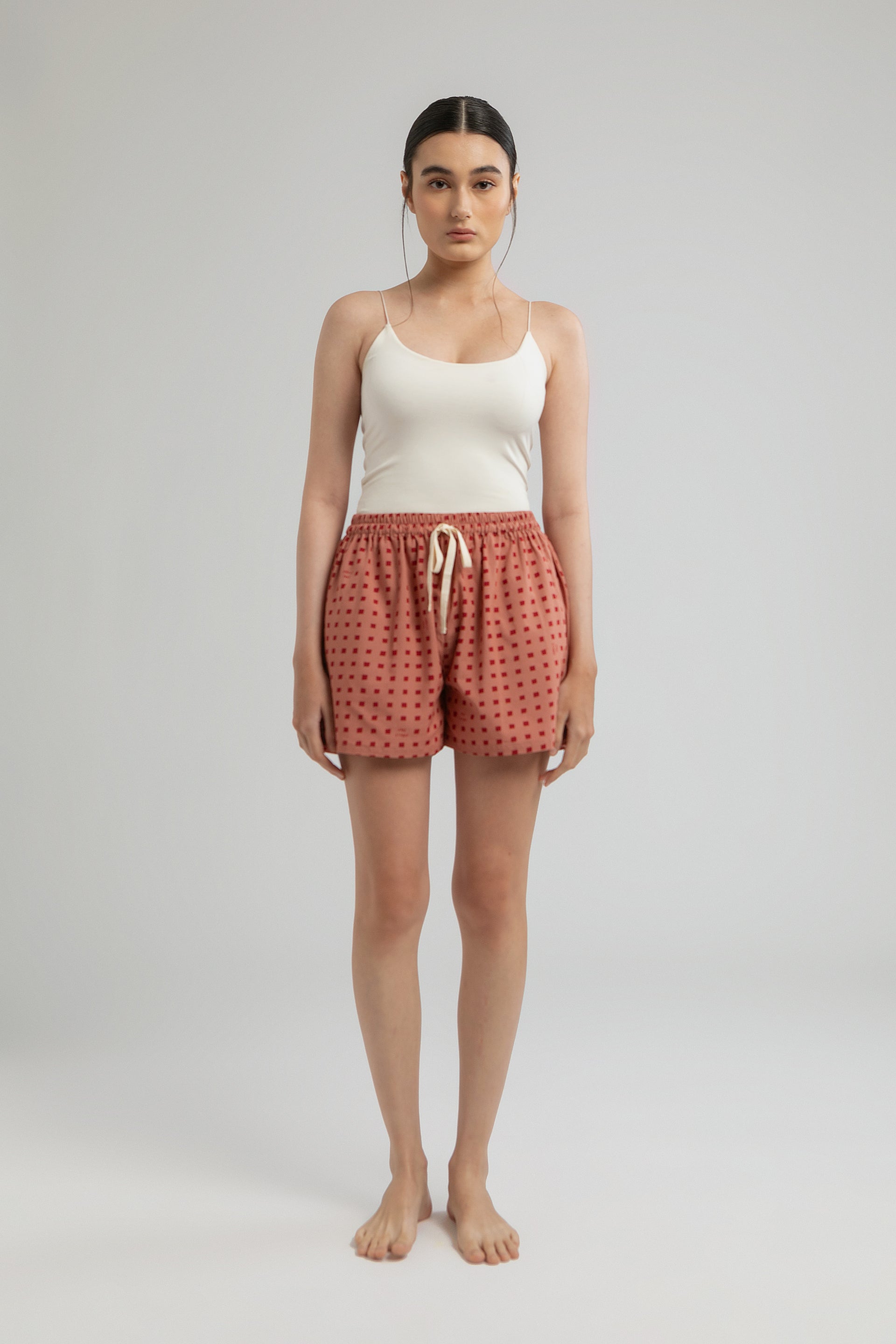 Mariri Pajama Shorts in Rosewood Dadu