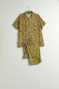 Kasturi Pajama Set in Green Flower