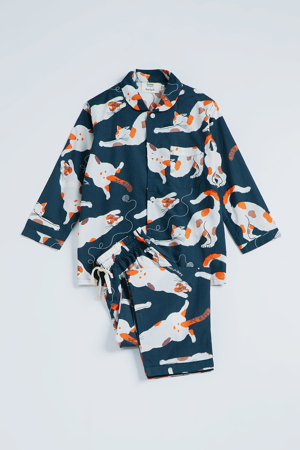 Praya Parigi Kids Long Sleeve Set in Grey Gembul