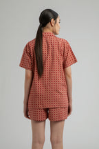 Manggis Pajama Set in Rosewood Dadu