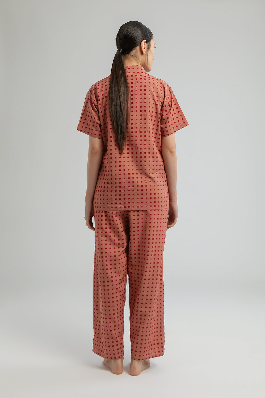 Kasturi Pajama Set in Rosewood Dadu