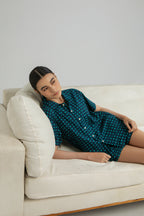 Manggis Pajama Set in Tosca Dadu