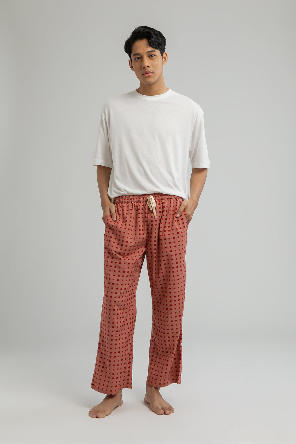 Kasturi Pajama Set in Rosewood Dadu
